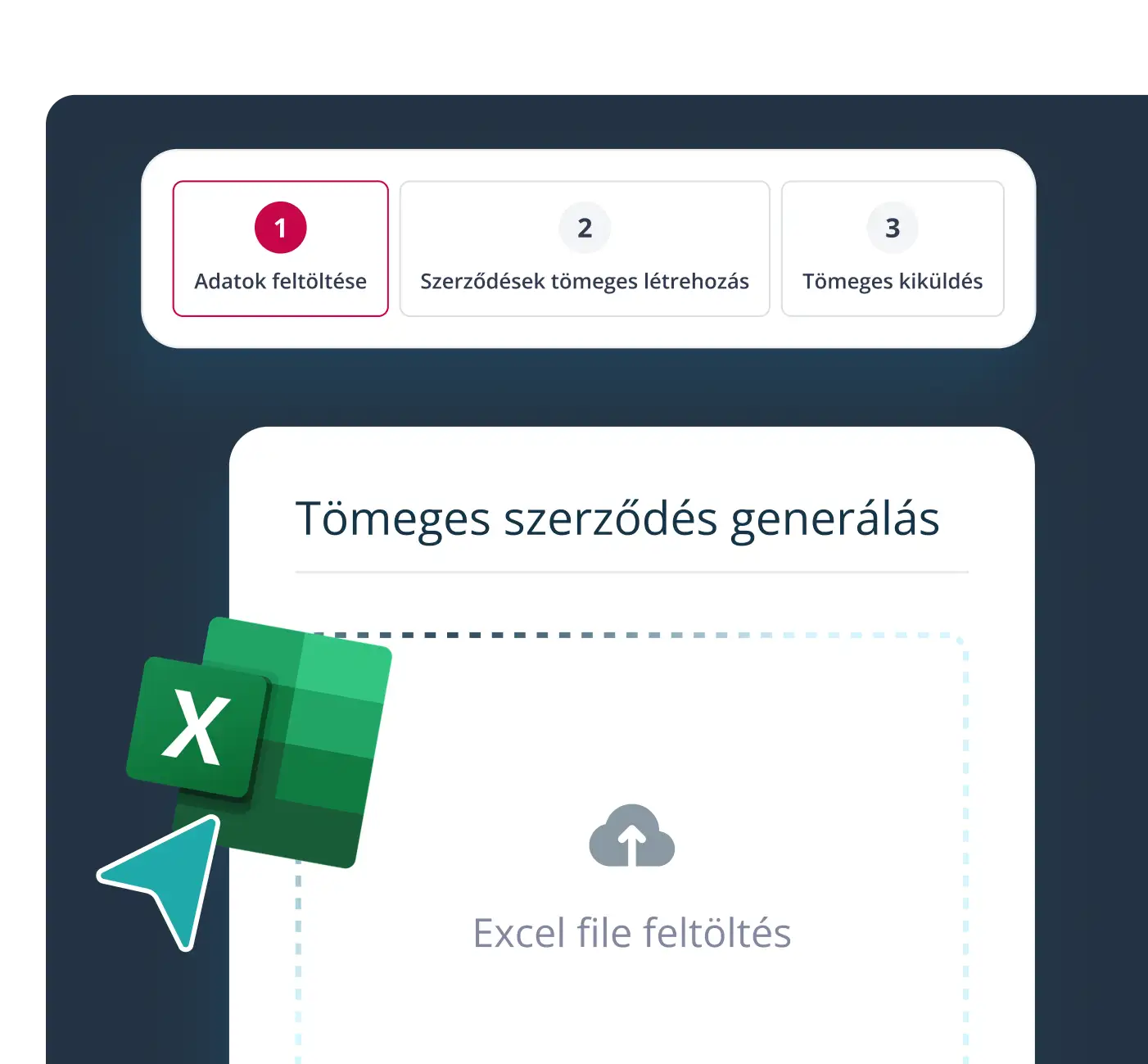 Masseafsendelse af kontrakter med et enkelt klik